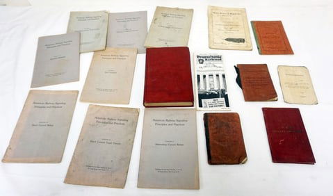 ASSORTED EARLY RAILROAD BOOKS, MANUALS, CATALOGS