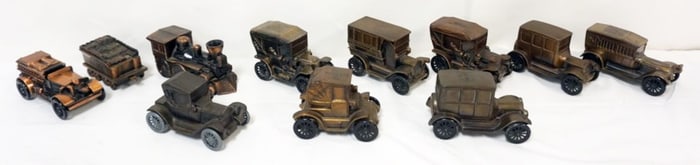 ASSORTED CAST METAL CAR AND RELATED BANKS