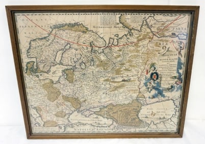 NICOLAES VISSCHER ANTIQUE MAP OF MOSCOW