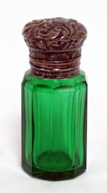 EMERALD GREEN GLASS PERFUME