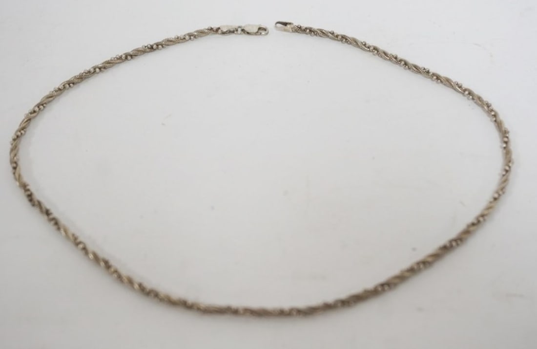 ITALIAN STERLING SILVER CHOKER (1 of 3)