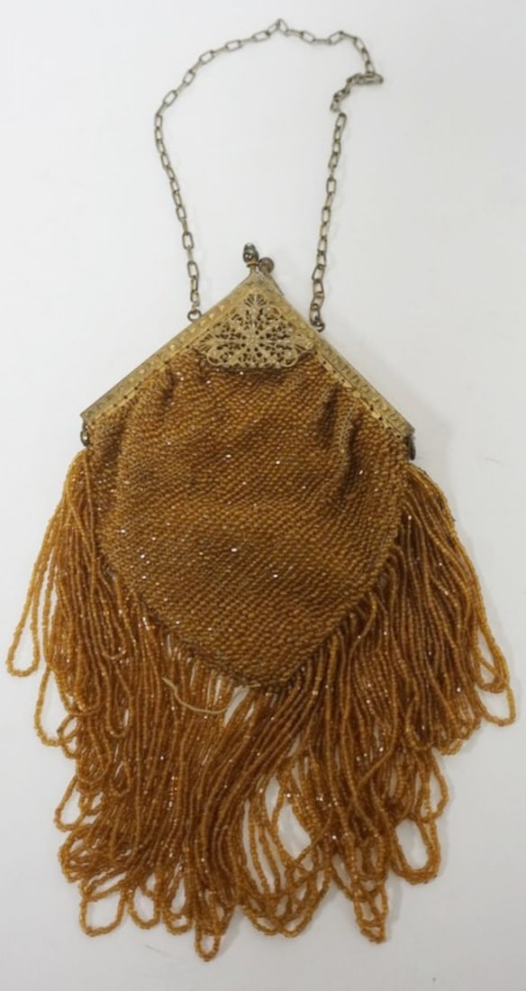 ANTIQUE LADIES BEADED EVENING BAG (1 of 5)