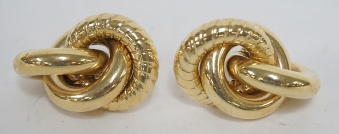 14K GOLD LADIES KNOT EARRINGS