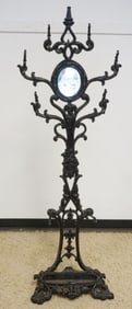 ANTIQUE CAST IRON HALL RACK