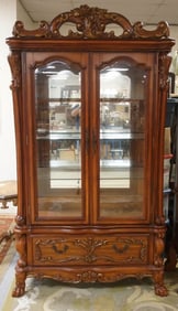 ORNATE FENCH STYLE CRYSTAL CABINET