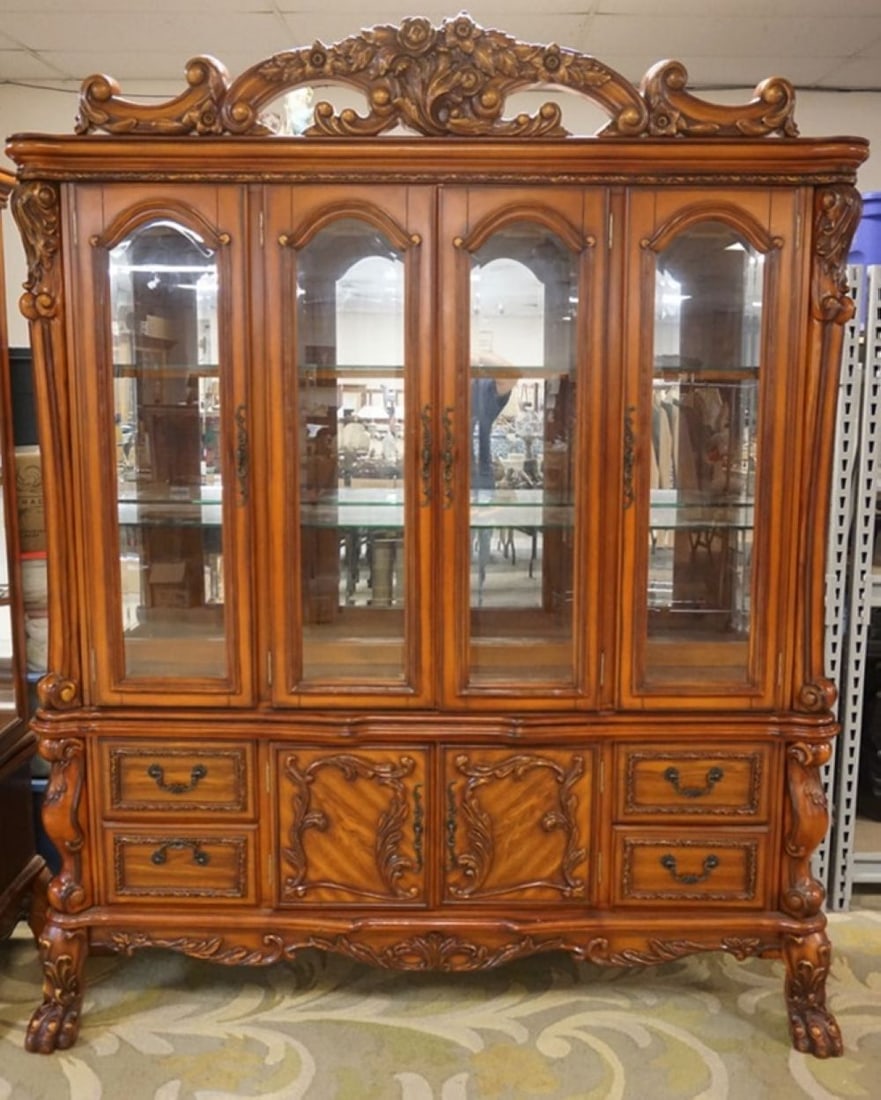 ORNATE FRENCH STYLE BREAKFRONT (1 of 4)