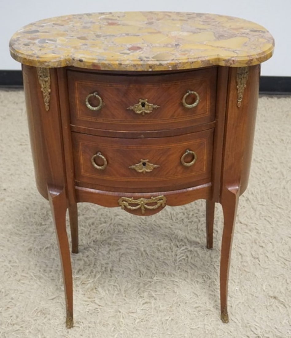 FRENCH MARBLE TOP STAND (1 of 7)
