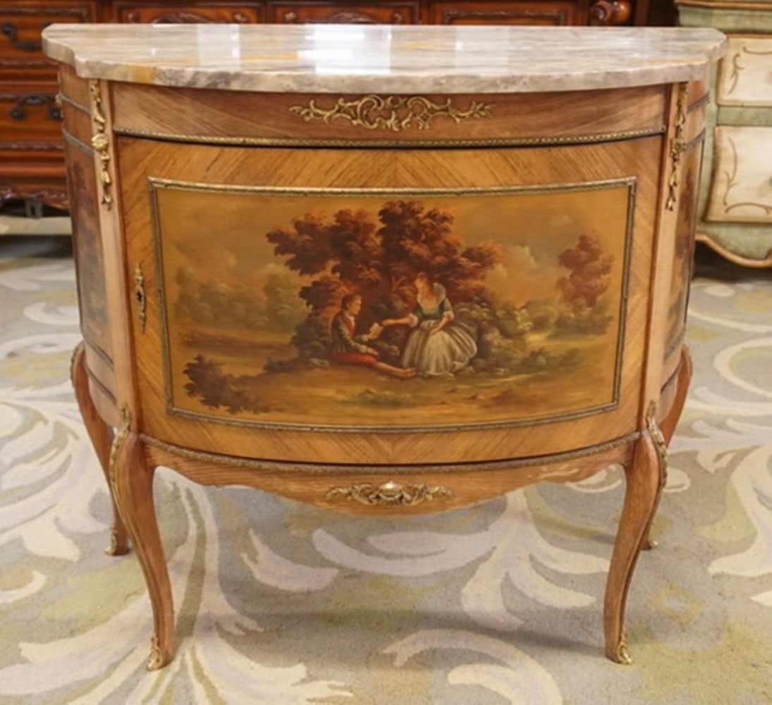 CONTINENTIAL MARBLE TOP COMMODE (1 of 6)