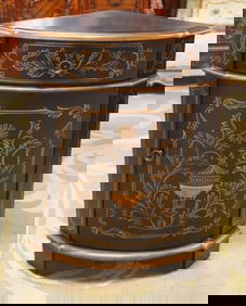FAUX PAINT DECORATED CORNER STAND