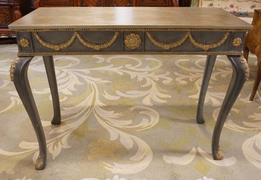 FAUX PAINT DECORATED HALL ENTRY TABLE (1 of 5)