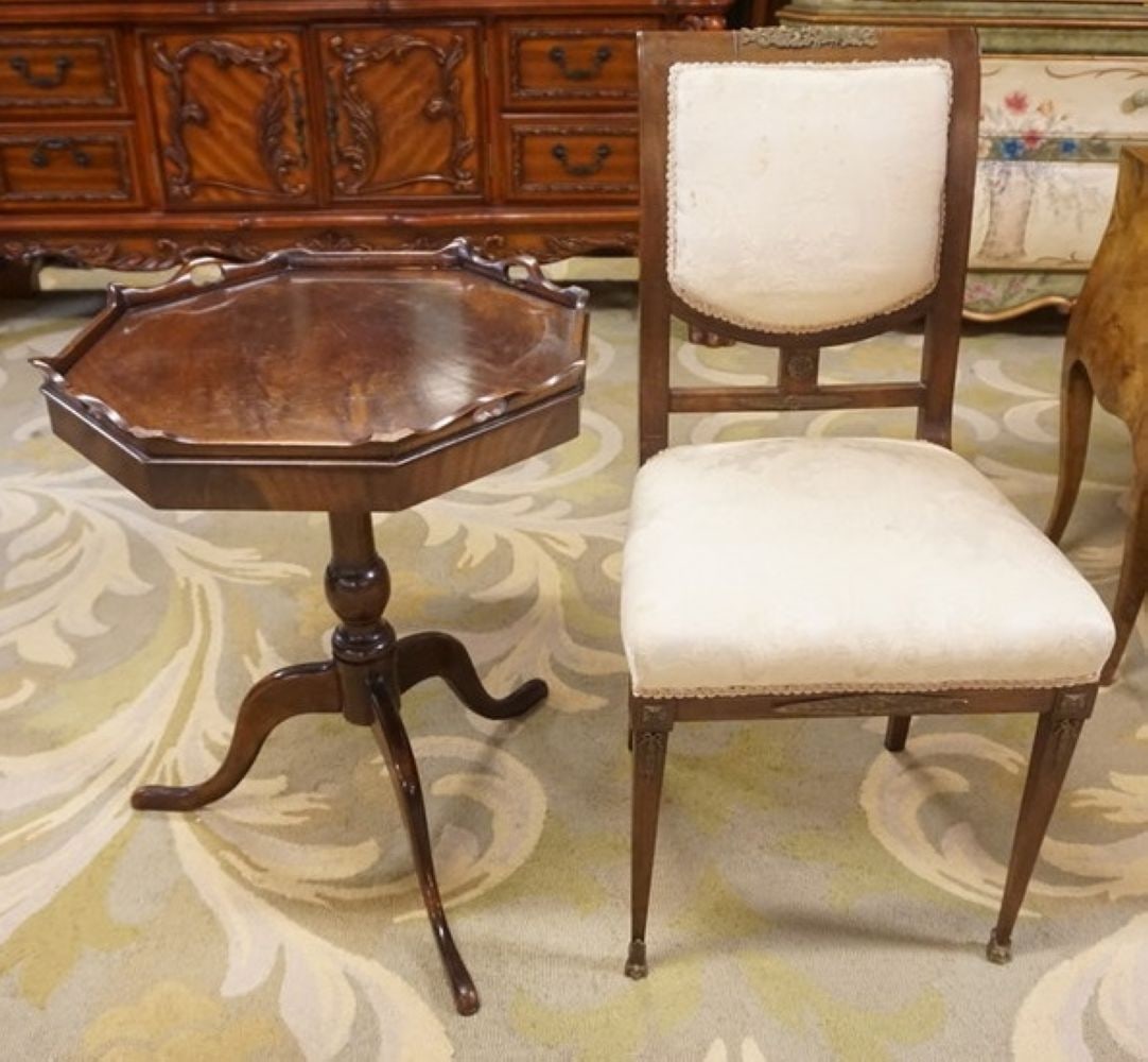 BEACON HILL LAMP TABLE AND SIDE CHAIR (1 of 3)