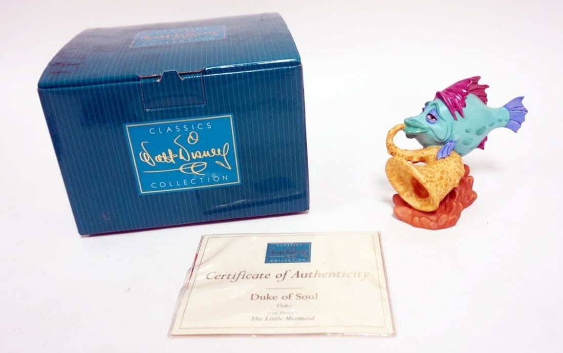 WALT DISNEY CLASSIC COLLECTION THE LITTLE MERMAID: WALT DISNEY CLASSIC COLLECTIONS, THE LITTLE MERMAID, *DUKE OF SOUL FLUKE* APPROXIMATELY 4 IN H