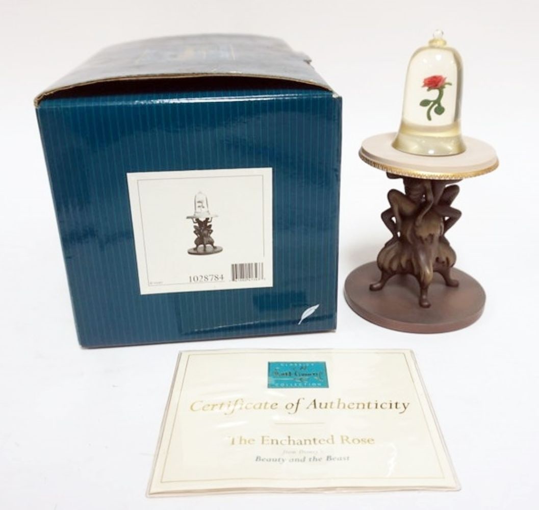 WALT DISNEY CLASSIC COLLECTION BEAUTY & THE BEAST: WALT DISNEY CLASSIC COLLECTIONS, BEAUTY & THE BEAST, *THE ENCHANTED ROLE* APPROXIMATELY 7 1/2 IN H