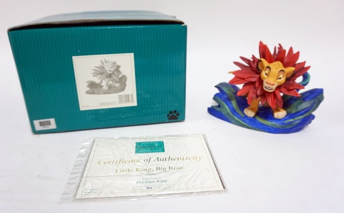 WALT DISNEY CLASSIC COLLECTION THE LION KING: WALT DISNEY CLASSIC COLLECTIONS, THE LION KING, *LITTLE BIG ROAR* APPROXIMATELY 5 IN H