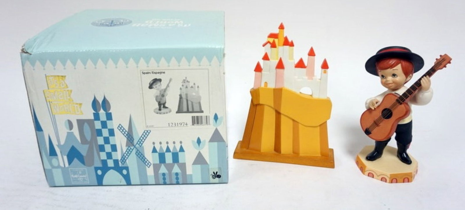 WALT DISNEY CLASSIC COLLETIONS SMALL WORLD: WALT DISNEY CLASSIC COLLECTIONS, IT'S A SMALL WORLD AFTER ALL, SPAIN, *ALDEA VILLAGE HOLEA AMIGOS*, APPROXIMATELY 7 IN H
