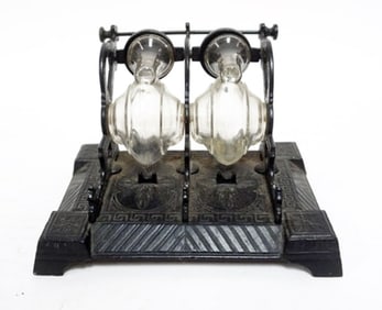 ANTIQUE DOUBLE INKWELL