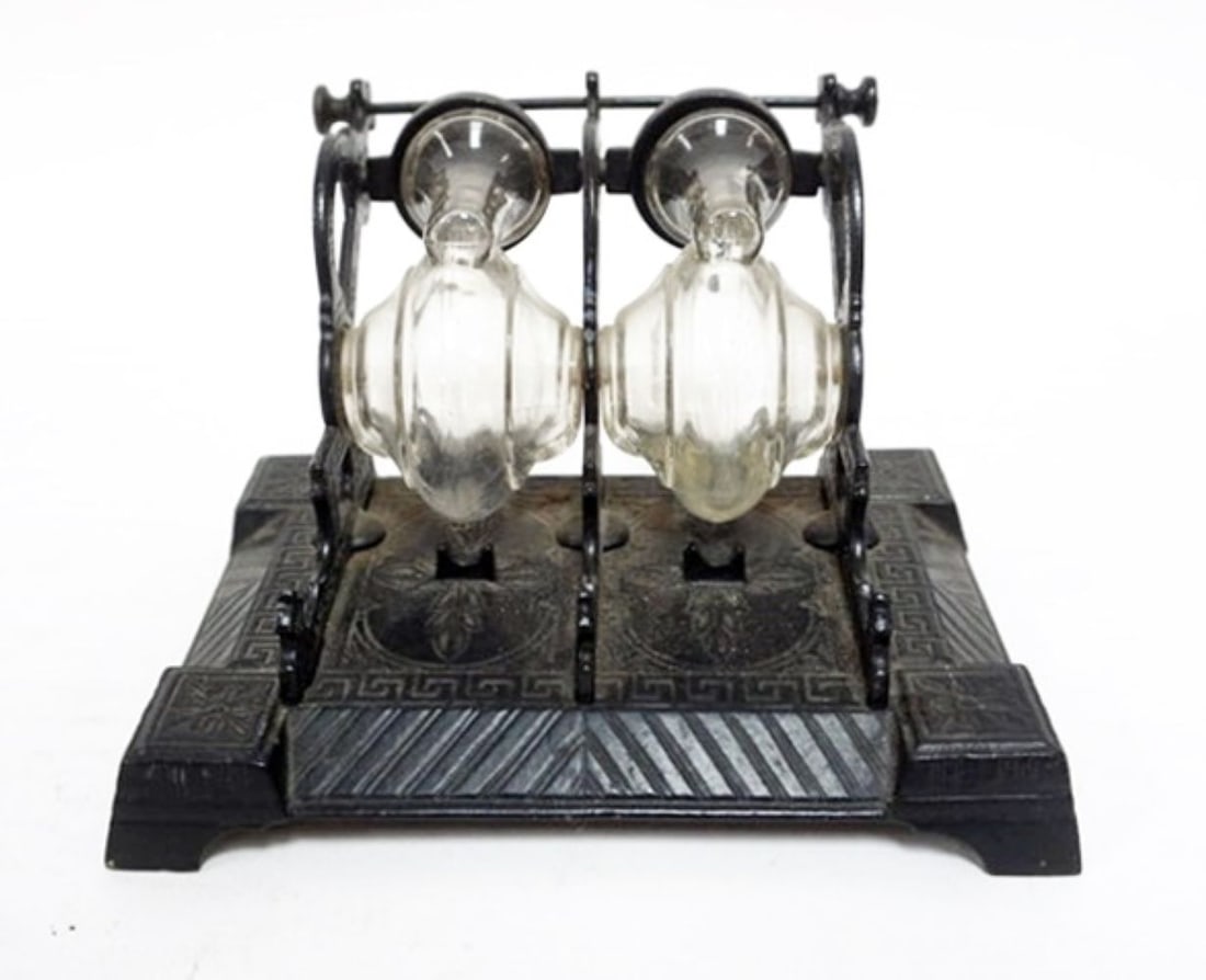 ANTIQUE DOUBLE INKWELL (1 of 4)