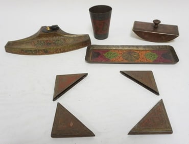 BRASS DESK SET