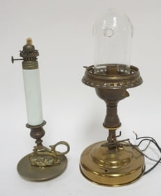 GROUP OF ASSORTED BRASS VINTAGE LIGHTING