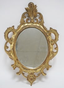 FRENCH GILT WOOD HANGING MIRROR