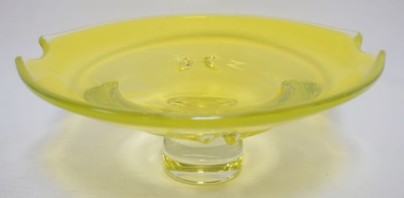VASELINE GLASS COMPOTE