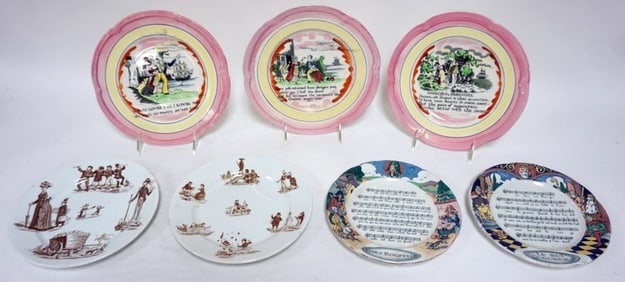 GROUP OF ASSORTED ANTIQUE TRANSFERWARE