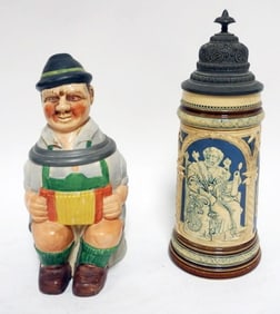 METTLACH STEIN & FIGURAL STEIN