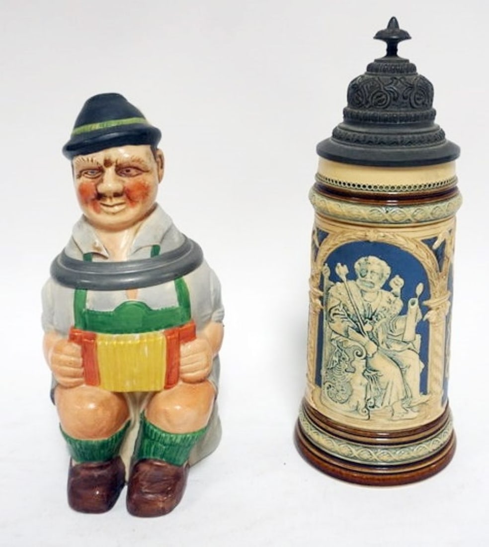 METTLACH STEIN & FIGURAL STEIN (1 of 8)
