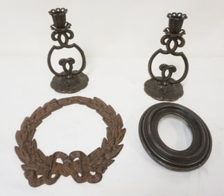 GROUP OF ASSORTED CAST IRON ITEMS