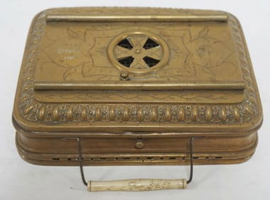 GIRONDON & MONTET BRASS FOOTWARMER