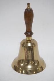 ANTIQUE BRASS SCHOOL BELL