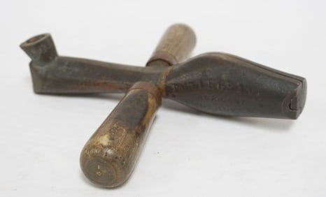 ANTIQUE BRONZE PEWTER SPOON MOLD