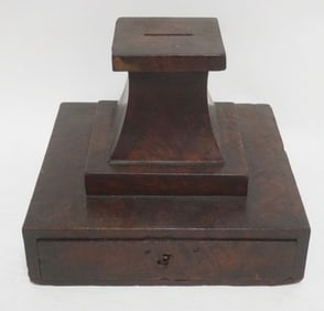 ANTIQUE WOOD BALLOT BOX