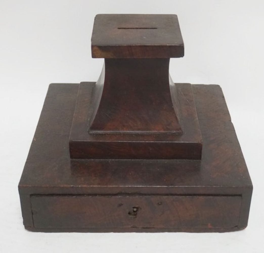ANTIQUE WOOD BALLOT BOX (1 of 4)