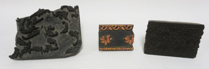 ANTIQUE WOOD, WALL PAPER, & BORDER PRINT BLOCKS