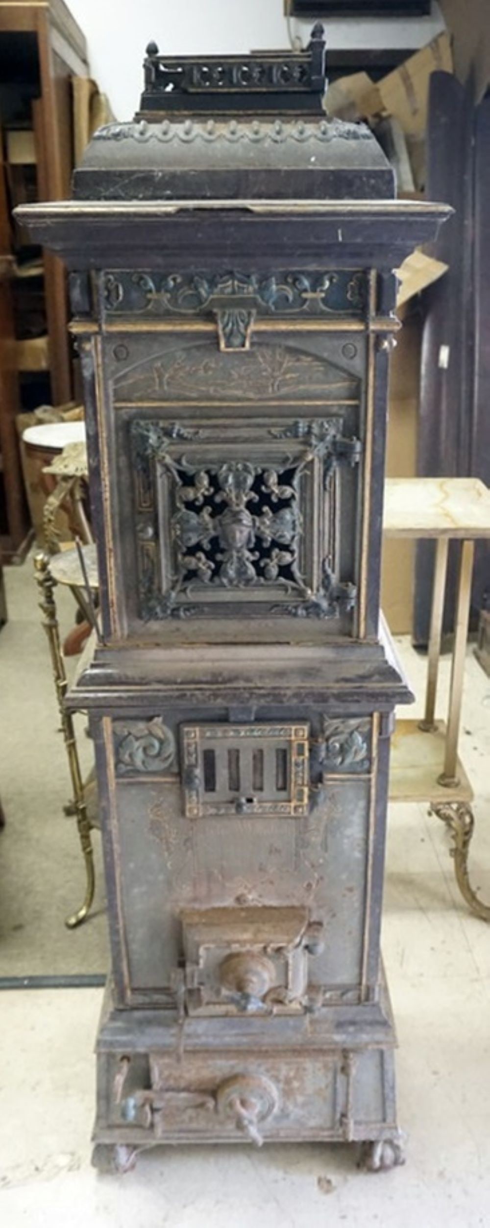 JULIUS WURMBACH GERMAN COAL HEATER STOVE (1 of 7)