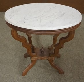 VICTORIAN MARBLE TOP STAND