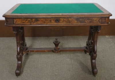 VICTORIAN BURLWOOD PARLOR TABLE