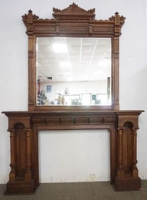 VICTORIAN OAK MANTLE