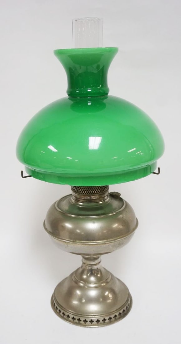 ANTIQUE NICKEL PLATED RAYO LAMP (1 of 2)