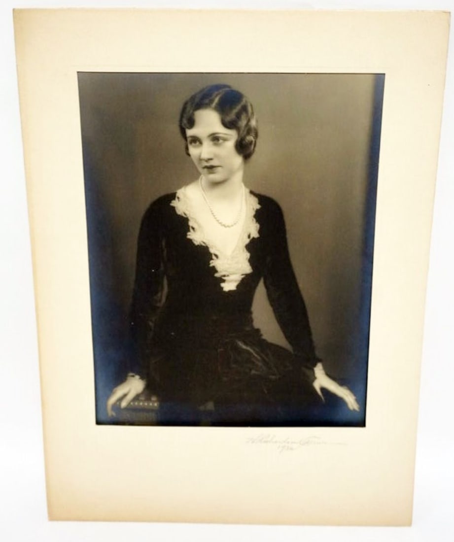 H RICHARDSON CREMER PHOTOGRAPHER: H RICHARDSON CREMER PHOTOGRAPHER (1878-1942) NEW YORK, NEW JERSEY, 1930 PHOTO OF YOUNG WOMAN, EXHIBIT TAGS ON REVERSE, APPROXIMATELY 14 IN X 19 IN OVERALL
