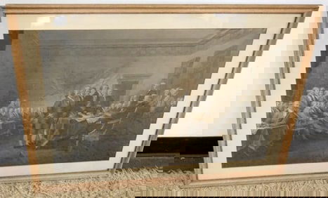 LARGE FRAMED ENGRAVING