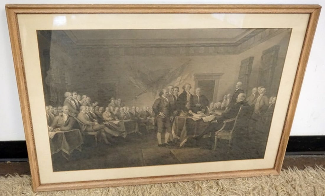 LARGE FRAMED ENGRAVING (1 of 2)