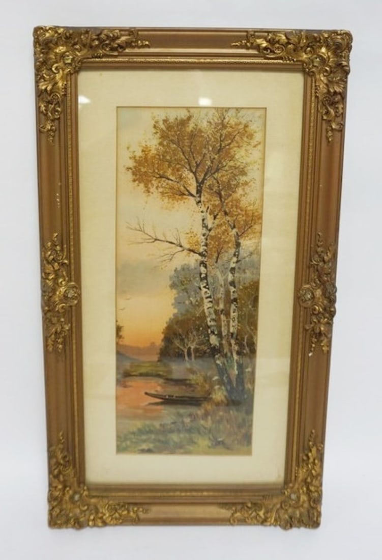 FRAMED COLORED LITHOGRAPH (1 of 2)