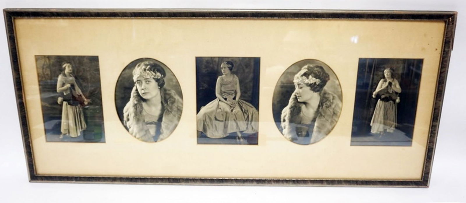 FRAMED & MATTED PHOTOS: FRAMED & MATTED PHOTOS OF WOMAN IN MULTIPLE POSES, LOSS TO FRAME, APPROXIMATELY 40 IN X 17 IN OVERALL
