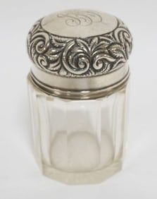 ANTIQUE STERLING SILVER HINGED DRESSER BOX