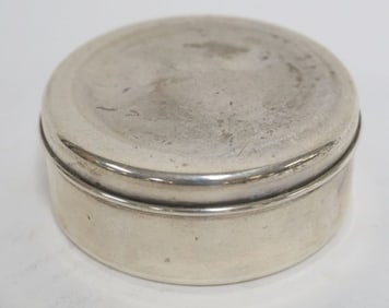 STERLING SILVER ROUND TRINKET BOX