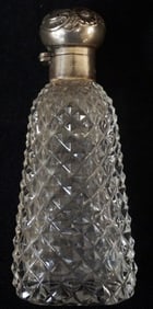 REPOUSSE STERLING SILVER CUT GLASS PERFUME