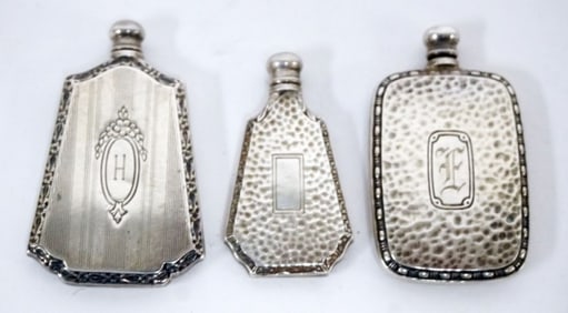 STERLING SILVER PERFUME BOTTLES