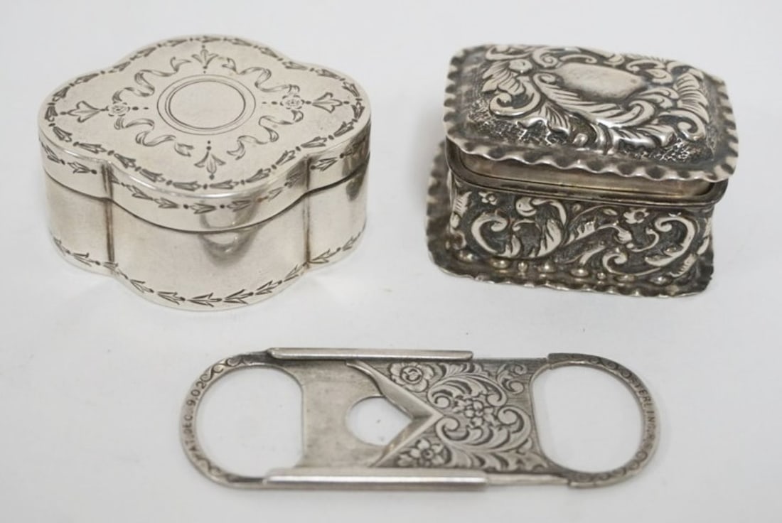 STERLING BOXES, CIGAR CUTTER (1 of 4)